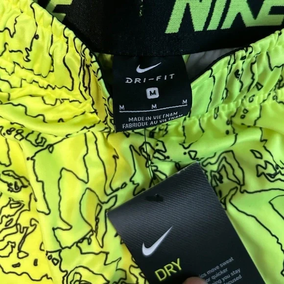 Nike Dri-FIT Athletic Shorts - Neon Yellow - Picture 3 of 4